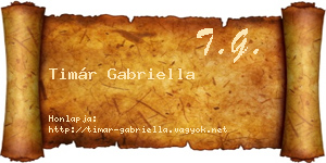 Timár Gabriella névjegykártya
